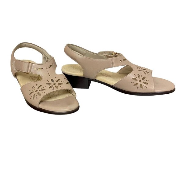 SAS Sunburst Tripad Comfort Leather Heeled Sandal in Tan Size 10 - Picture 3 of 8